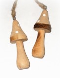 Dekohänger 'Pilz' aus Holz 10 cm 2er-Set