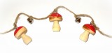 Girlande 'Fliegenpilze' aus Holz 120 cm