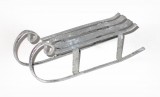 Schlitten aus Metall silber 18 cm