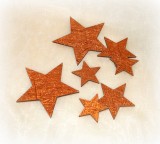 Streudeko 'Sterne' aus Holz kupfer 24er-Set