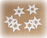 Streudeko 'Stern' aus Holz wei 24er-Set