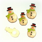Streudeko 'Schneemann' aus Holz 16er-Set