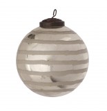 PTMD Christbaumkugel 'Darrell' aus Glas silber 10 cm