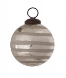 PTMD Christbaumkugel 'Darrell' aus Glas silber 7 cm