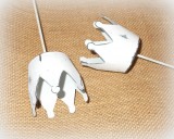 Deko-Stecker 'Krone' aus Metall antikweiss 2er-Set
