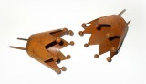 Stecker 'Krone' aus Metall rost 7 cm 2er-Set