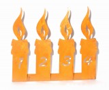Adventskerzen 1-4 aus Metall mit Rostfinish 20 cm