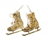 Dekohnger 'Schlittschuhe' aus Metall gold