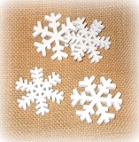 Streudeko 'Schneeflocke' aus Holz 5 cm 12er-Set
