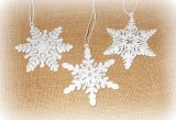 Dekohnger 'Schneeflocke' aus Metall 11,5 cm 3er-Set
