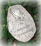 Gedenkstein 'In liebevoller Erinnerung' aus Polyresin 10 cm