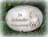 Gedenkstein 'In liebevoller Erinnerung' aus Polyresin 10 cm