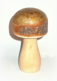 Pilz aus Holz gold 13 cm