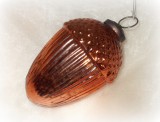 Dekohnger 'Eichel' aus Glas kupfer 11 cm