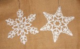 Dekohnger 'Schneeflocke' aus Metall 18,5 cm 2er-Set