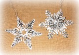 Dekohnger 'Schneeflocke' aus Metall 11 cm 2er-Set