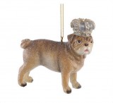 PTMD Dekohnger 'Weihnachtshund Mops' aus Polyresin 9 cm