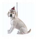 PTMD Dekohnger 'Weihnachtshund Retriever' aus Polyresin 9,5 cm