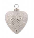 PTMD Christbaumschmuck 'Herz Ray white' aus Glas 10 cm