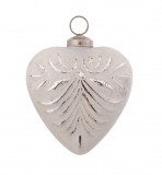 PTMD Christbaumschmuck 'Herz Ray white' aus Glas 8 cm