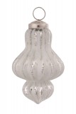PTMD Christbaumschmuck 'Ornament Ray white' aus Glas 10 cm