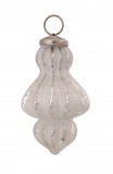 PTMD Christbaumschmuck 'Ornament Ray white' aus Glas 8 cm