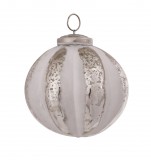 PTMD Christbaumkugel 'Ray white' aus Glas 10 cm