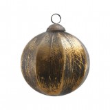 PTMD Christbaumkugel 'Leaf gold' aus Glas 10 cm