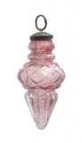 PTMD Christbaumschmuck 'Kegel Dewy pink' aus Glas 10 cm