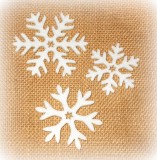 Streudeko 'Schneeflocke' aus Filz 9er-Set