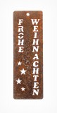 Dekohnger 'Frohe Weihnachten' aus Metall mit Rostfinish