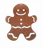 Dekohnger 'Lebkuchenmnnchen' aus Metall mit Rostfinish 13 cm