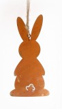 Dekohnger 'Hase' aus Metall mit Rostfinish 2er-Set