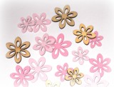 Streudeko 'Blüte' aus Holz rosa 36er-Set