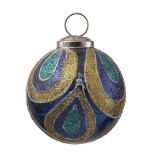 PTMD Christbaumschmuck 'Venetian Blue' aus Glas 7 cm