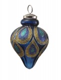 PTMD Christbaumschmuck Zapfen 'Venetian Blue' aus Glas 10 cm