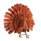 PTMD Pfau aus Metall mit Rostfinish 63 cm