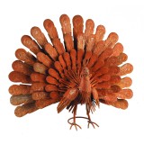 PTMD Pfau aus Metall mit Rostfinish 58 cm