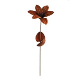 PTMD Gartenstecker 'Lilie' aus Metall mit Rostfinish 67 cm