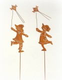 Dekostecker 'Herbstkinder' Metall rost 2er-Set