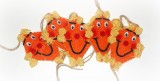 Girlande 'Drachen' Jute orange 160 cm