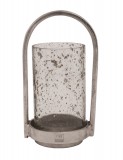 PTMD Windlicht Aluminumguss silber 25 cm