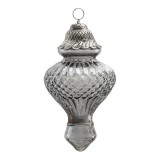 PTMD Dekohnger 'Ornament' aus Glas grau 19 cm