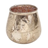 PTMD Windlicht 'Spark silver' aus Glas 16 cm