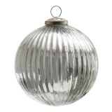 PTMD Christbaumkugel 'Livia' aus Glas silber 13 cm