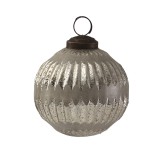 PTMD Christbaumkugel 'Yoana' aus Glas silber 10 cm
