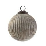 PTMD Christbaumkugel 'Asley' aus Glas silber 10 cm