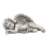 PTMD Engel aus Zementguss silber 30 cm