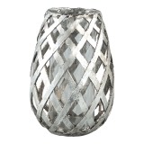 PTMD Windlicht 'Elles' aus Keramik silber 33 cm