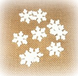 Streudeko 'Schneeflocke' aus Holz weiß 24er-Set
